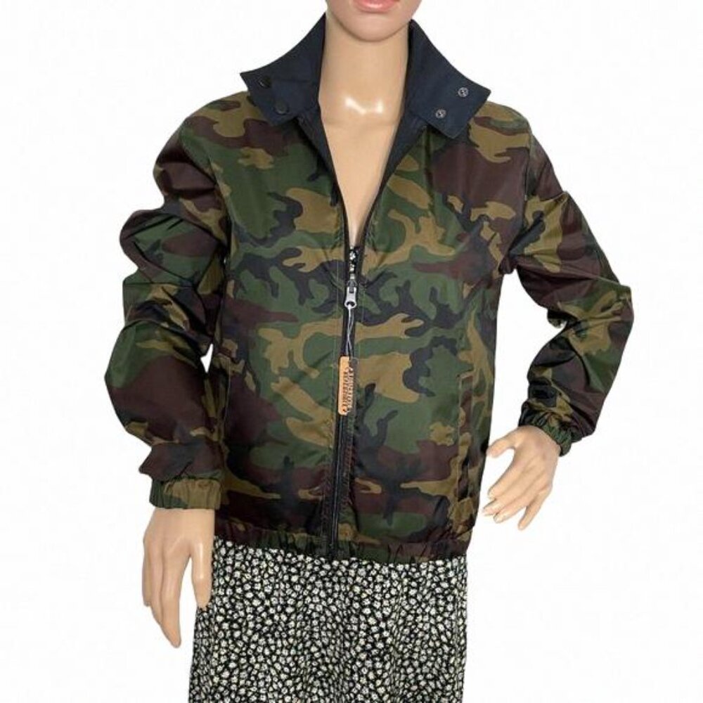 Vans Sport Check Reversible Jacket Black Casual Camo VN0A4SB2BLK XS Size Women's - Picture 12 of 13